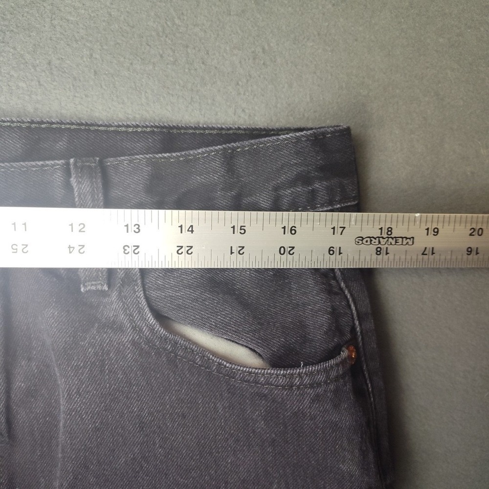 Levis 501 Jeans Mens 35x30 Black Custom Altered Black Circle‎ Straight Leg Denim - Picture 16 of 16